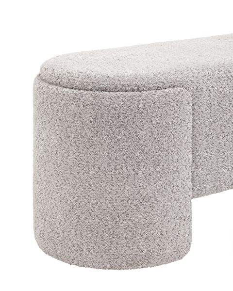 Банкетка Taks букле светло-серый Stool Group