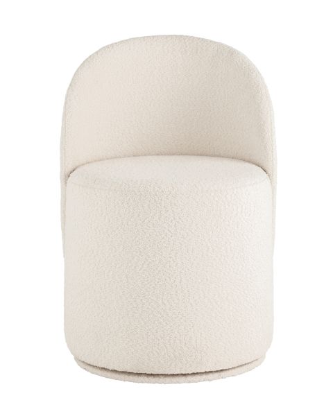 Пуф Loreen вращающийся букле белый Stool Group