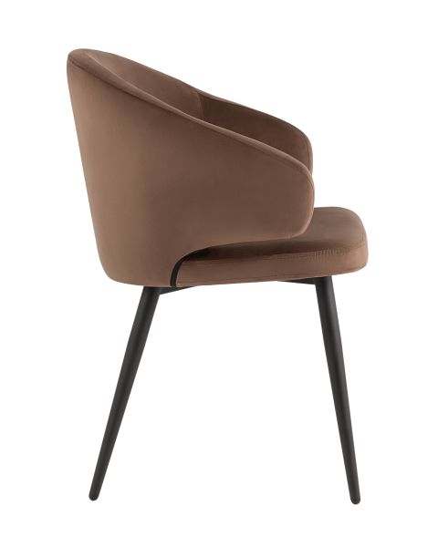 Стул с подлокотниками Codo велюр коричневый Stool Group