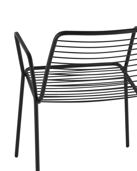Стул с подлокотниками Дели металл черный Stool Group