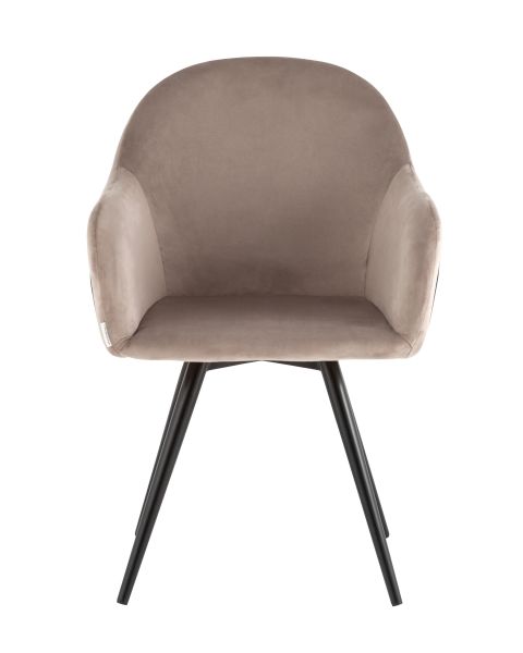 Стул вращающийся Новел велюр серо-коричневый Stool Group