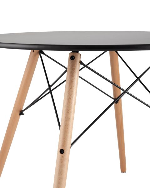 Стол Eames DSW D80 черный Stool Group