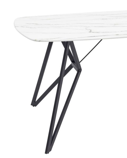 Стол обеденный Денвер 140x90 белый стеклянный Stool Group