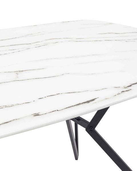 Стол обеденный Денвер 140x90 белый стеклянный Stool Group