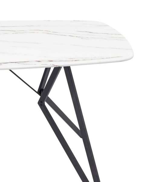 Стол обеденный Денвер 140x90 белый стеклянный Stool Group