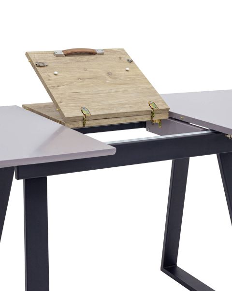 Стол обеденный Детройт раскладной 120x80 серый Stool Group