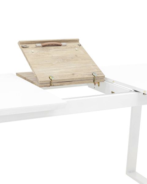 Стол обеденный Детройт раскладной 160-200x90 белый Stool Group