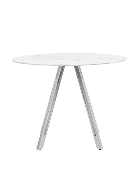 Стол обеденный Хьюстон D100 белый стеклянный Stool Group