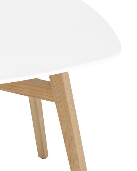 Стол обеденный Target 80x80 белый ножки массив бука Stool Group