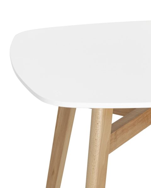 Стол обеденный Target 80x80 белый ножки массив бука Stool Group