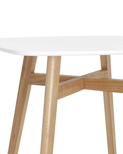 Стол обеденный Target 80x80 белый ножки массив бука Stool Group