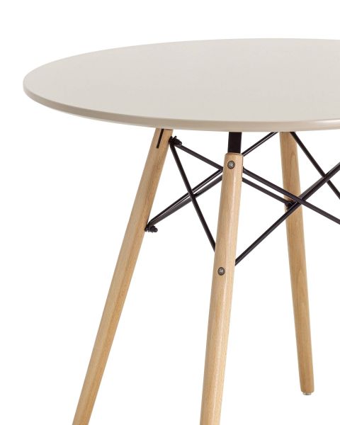 Стол Eames DSW D80 бежевый Stool Group