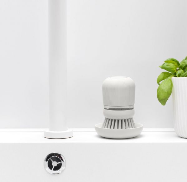 Щетка с дозатором моющего средства Brabantia cветло-серый