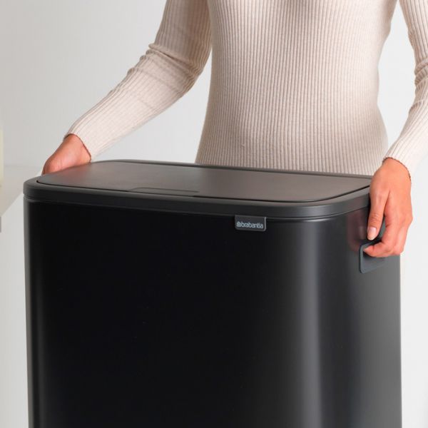 Мусорный бак Brabantia BO TOUCH BIN 2x30 л цвет черный матовый 