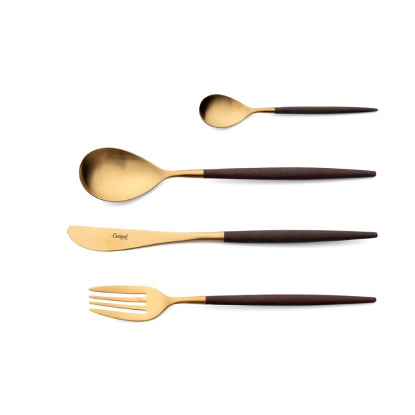 Набор столовых приборов 24 предмета на 6 персон, коричневый, Mio, MI.006.BGB, CUTIPOL