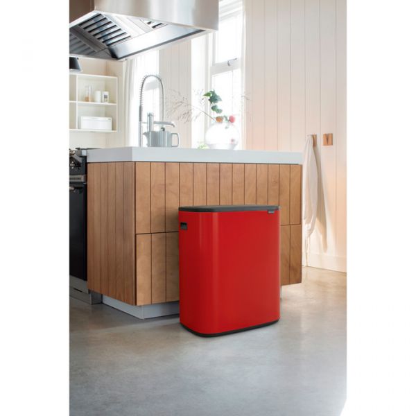 Мусорный бак Brabantia BO TOUCH BIN 2x30 л цвет пламенно-красный 