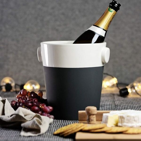Охлаждающее ведро для шампанского, керамика, черный Magisso