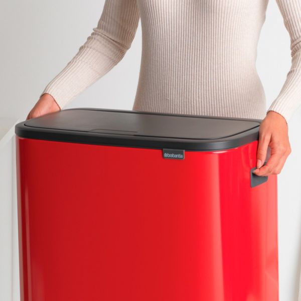 Мусорный бак Brabantia BO TOUCH BIN 2x30 л цвет пламенно-красный 