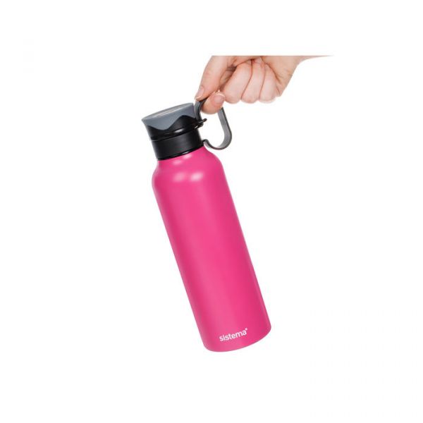 Стальная бутылка Hydrate с петелькой 600 мл белая SISTEMA