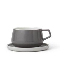 Чайная чашка с блюдцем 0,3 л Ella VIVA Scandinavia, цвет серый