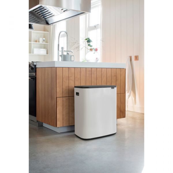 Мусорный бак Brabantia BO TOUCH BIN 2x30 л цвет белый 