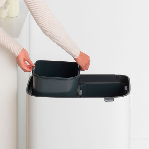 Мусорный бак Brabantia BO TOUCH BIN 2x30 л цвет белый 