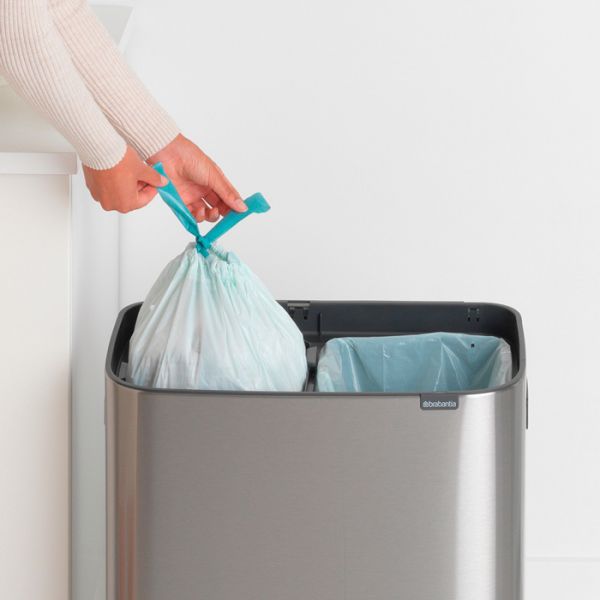 Мусорный бак Brabantia BO TOUCH BIN 2x30 л цвет стальной матовый 