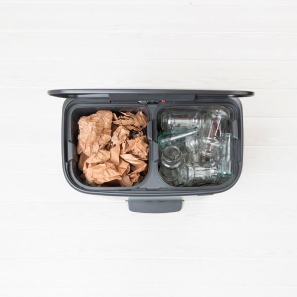 Мусорный бак Brabantia BO PEDAL BIN 2x30 л цвет черный матовый 