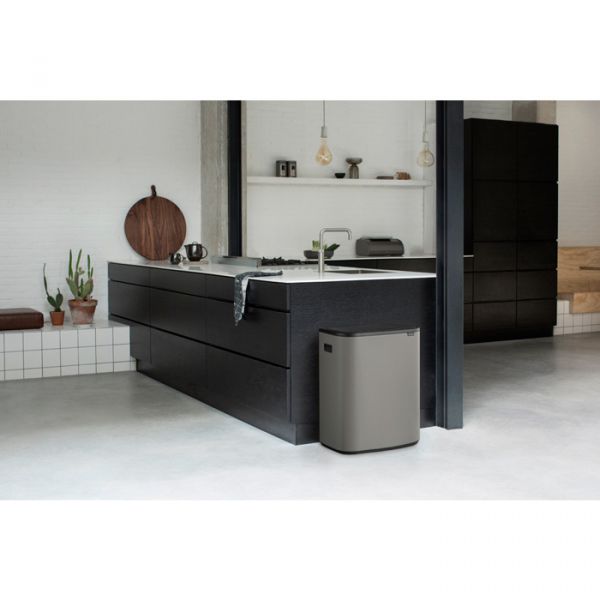 Мусорный бак Brabantia BO TOUCH BIN 2x30 л цвет минерально-серый 