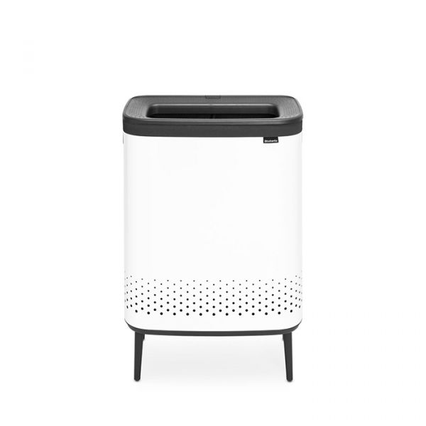 Бак для белья Bo Hi с пластиковой крышкой 2x45 л, белый Brabantia