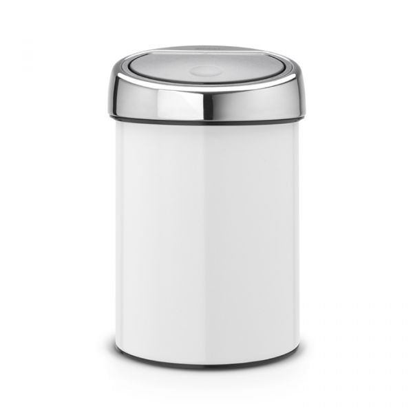 Ведро для мусора Brabantia TOUCH BIN 3 л цвет белый 