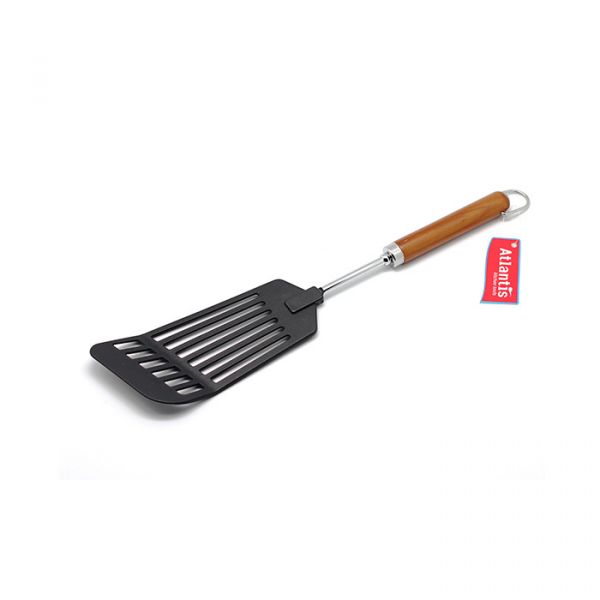 Лопатка ATLANTIS Wood с прорезями с деревянной ручкой 