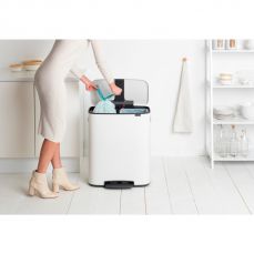 Мусорный бак Brabantia BO PEDAL BIN 2x30 л цвет белый