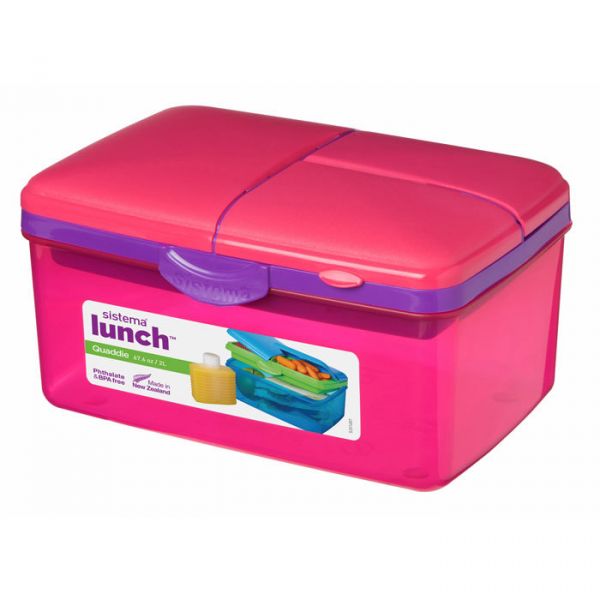 Набор Lunch: четырехсекционный ланчбокс 2 л и бутылка синий SISTEMA