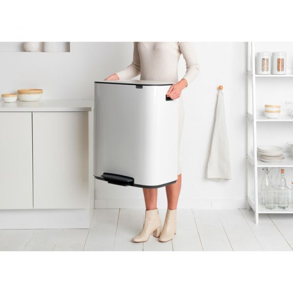 Мусорный бак Brabantia BO PEDAL BIN 2x30 л цвет белый 