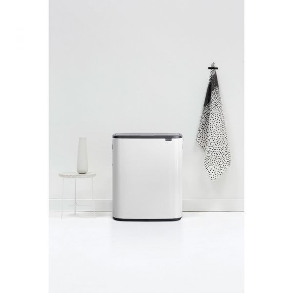 Мусорный бак Brabantia BO TOUCH BIN 2x30 л цвет белый 