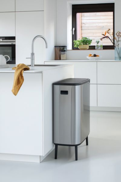 Мусорный бак Brabantia BO TOUCH BIN HI 2x30 л цвет стальной матовый 