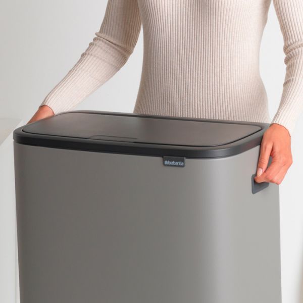 Мусорный бак Brabantia BO TOUCH BIN 2x30 л цвет минерально-серый 