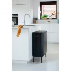 Мусорный бак Brabantia BO TOUCH BIN HI 2x30 л цвет черный матовый