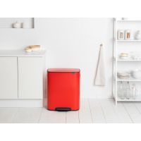 Мусорный бак Brabantia BO PEDAL BIN 2x30 л цвет пламенно-красный