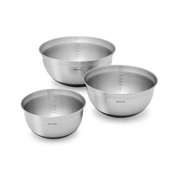 Набор из 3-х мисок для смешивания, нержавеющая сталь BRABANTIA