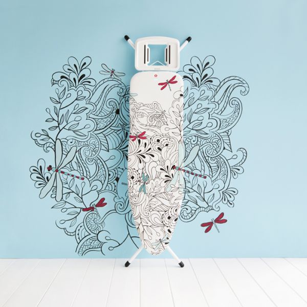 Гладильная доска Brabantia 124x38 см с подставкой для парового утюга цвет белый 