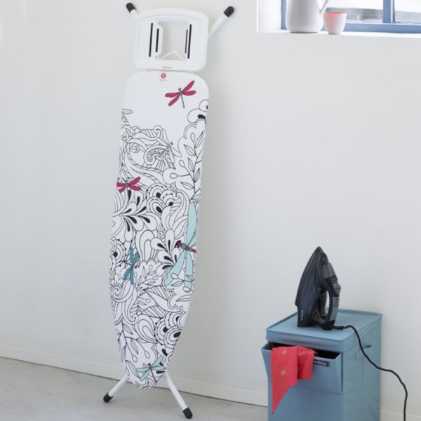 Гладильная доска Brabantia 124x38 см с подставкой для парового утюга цвет белый 