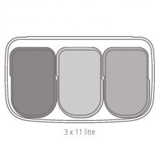 Мусорный бак Brabantia BO TOUCH BIN 3x11 л