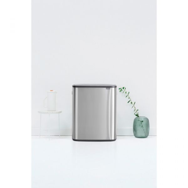 Мусорный бак Brabantia BO TOUCH BIN 2x30 л цвет стальной матовый 