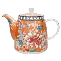 Чайник Bell London Pottery 1л с коралловым цветочным рисунком KITCHEN CRAFT