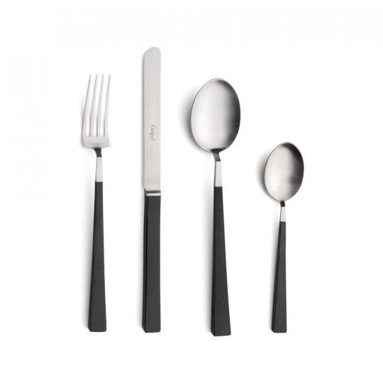 Нож столовый 24 см, black/matte chrom KUBE CUTIPOL KU03
