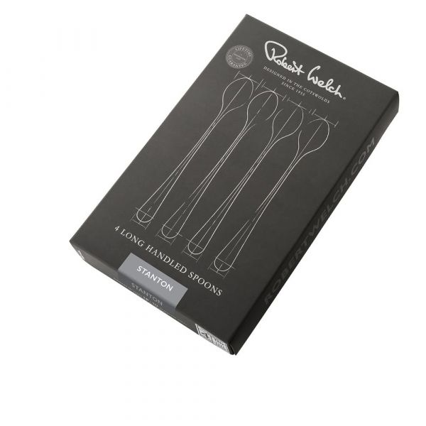 Набор чайных ложек ROBERT WELCH Stanton Satin с длинной ручкой 4 шт матовая сталь STASA1025V/4