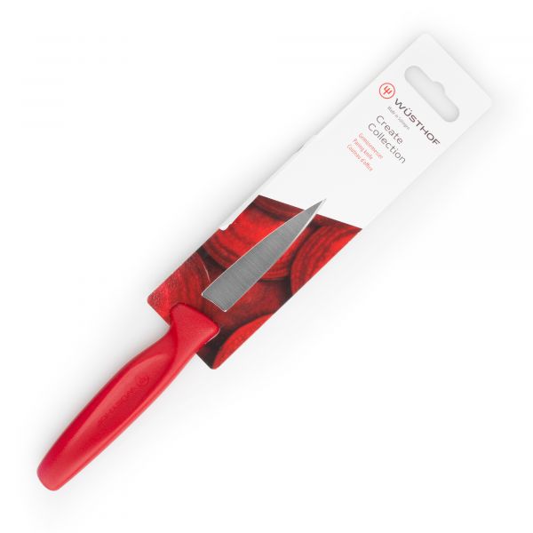 Нож для чистки овощей WUESTHOF 'Create Collection' 8 см рукоятка красная