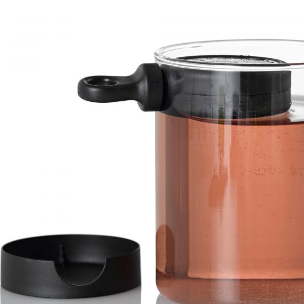 Ситечко магнитное для заваривания чая черное ADHOC MAGTEA с подставкой для капель 